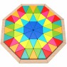 Medinė aštuonkampė dėlionė vaikams | Mozaika | Tooky TKG038